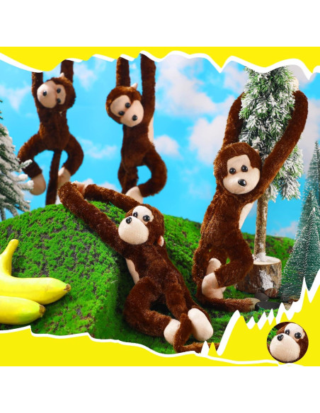 Hungdao 6 Monos de Peluche Colgantes 60 cm para Niños
