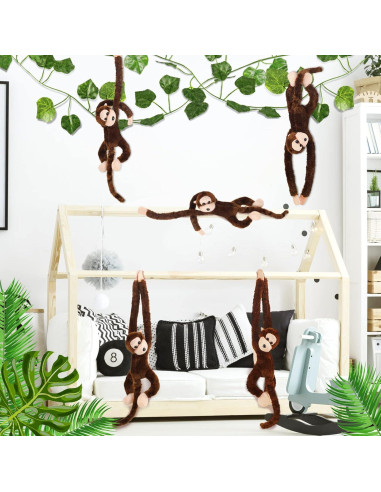 Hungdao 6 Monos de Peluche Colgantes 60 cm para Niños