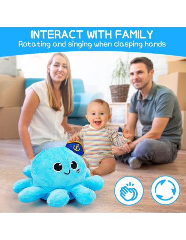 Juguete Musical Pulpo Tsomtto para Gatear y Caminar