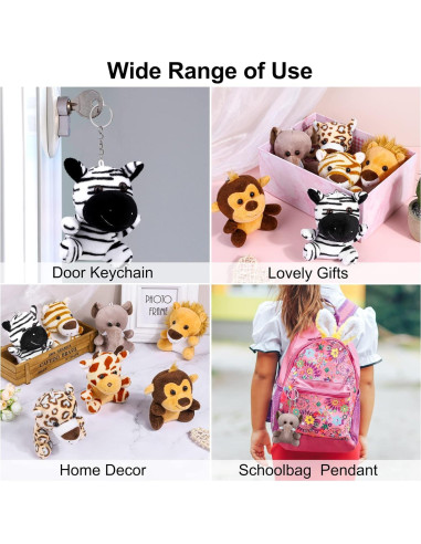 Elcoho 14 Piezas Juguetes de Peluche Animales Selva 9.52 cm