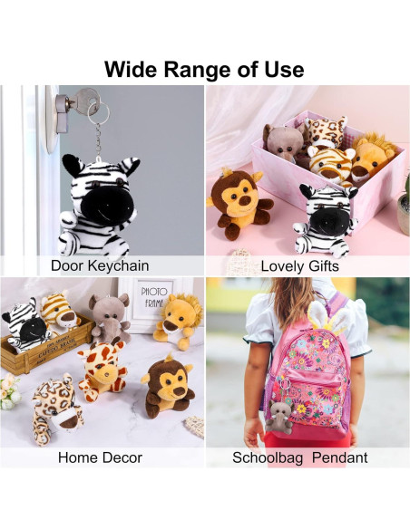 Elcoho 14 Piezas Juguetes de Peluche Animales Selva 9.52 cm