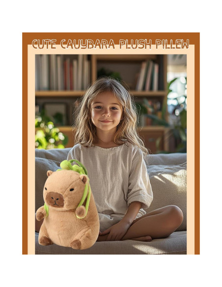 Peluche Capybara Bestsea con Mochila de Tortuga 25x15 cm Peluche Capybara Bestsea con Mochila de Tortuga 25x15 cm