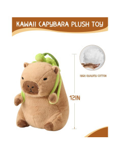 Almohada de Capibara de Peluche Bestsea 30 cm Suave Decorativa 2