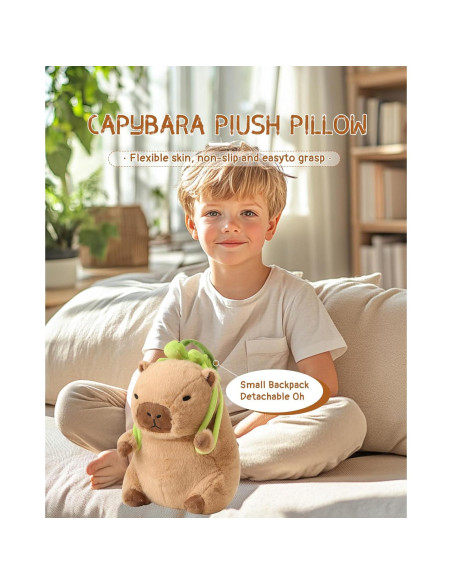 Almohada de Capibara de Peluche Bestsea 30 cm Suave Decorativa Almohada de Capibara de Peluche Bestsea 30 cm Suave Decorativa