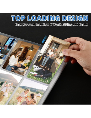 Fundas de Tarjetas 9 Bolsillos Affisure 100 Pack Transparente