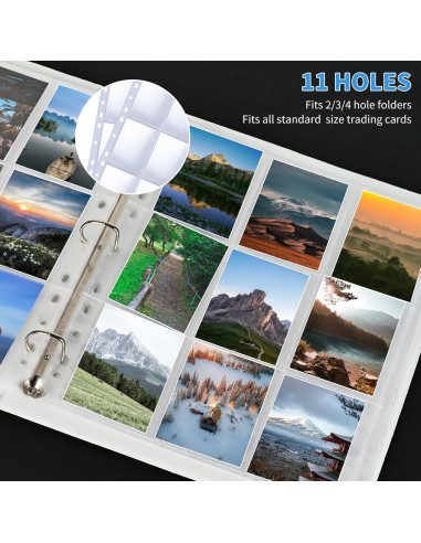 Fundas de Tarjetas 9 Bolsillos Affisure 100 Pack Transparente