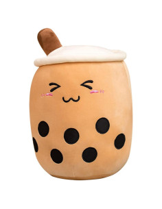 Almohada de Peluche Boba de Té VHYHCY 24 cm Ojos Cerrados