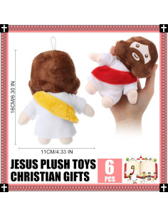Muñecos de Peluche de Jesús Barydat - 6 Piezas Multicolor 2