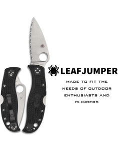 Cuchillo de bolsillo Spyderco Leafjumper VG-10 85g FRN negro 2