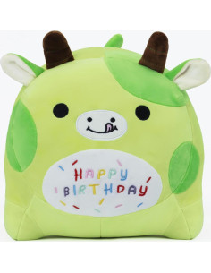 Almohada de Felpa Feliz Cumpleaños Vaca Aguacate 40 cm 2
