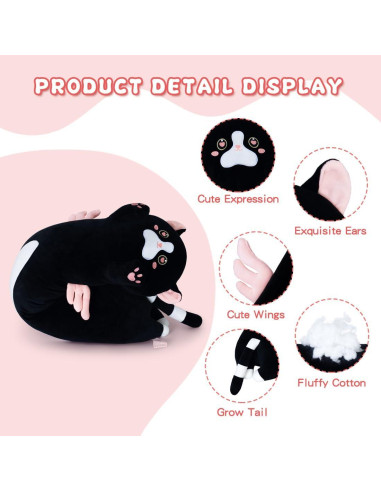 Almohada de Gato de Peluche Zhengzhou 90cm Suave y Bonita