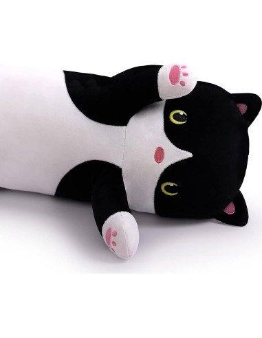 Almohada de Gato de Peluche MIAOHAHA 70cm Suave y Abrazable