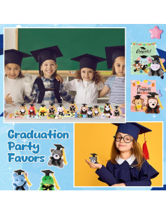 30 Mini Animales de Peluche Graduación + Tarjetas Personalizadas 2