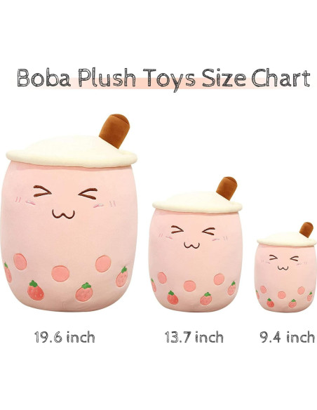 Muñeco de Peluche Boba VHYHCY Taza de Leche Rosa 24 cm Muñeco de Peluche Boba VHYHCY Taza de Leche Rosa 24 cm