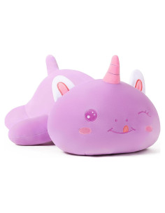 Almohada de Peluche Unicornio SNOWOLF 30 cm Púrpura Suave