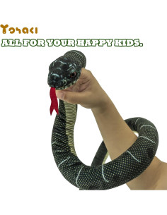 Juguete de Peluche Serpiente YOHAKI 132 cm Suave y Lavable 2