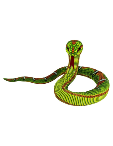 Juguete de Peluche Serpiente YOHAKI 150 cm Verde Realista