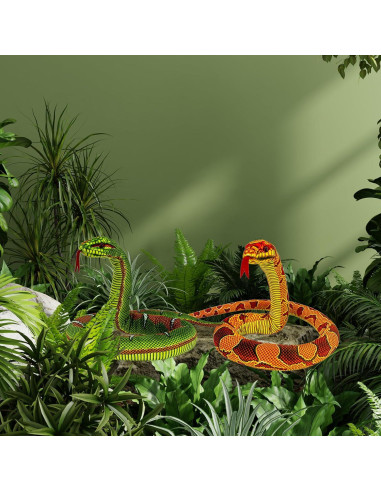 Juguete de Peluche Serpiente YOHAKI 150 cm Verde Realista