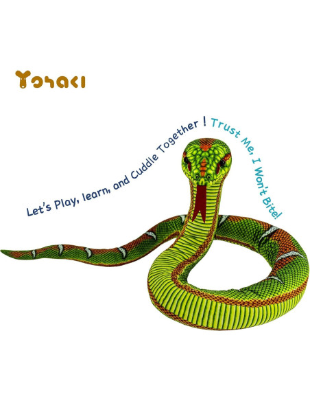Juguete de Peluche Serpiente YOHAKI 150 cm Verde Realista