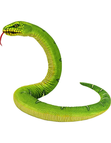 Juguete de Peluche Serpiente YOHAKI 150 cm Verde Realista