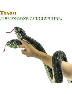 Juguete de Peluche Serpiente YOHAKI 132 cm Lavable para Niños 2