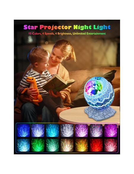 Proyector Galáctico Rossetta Luz Nocturna 16x16 cm Bluetooth Proyector Galáctico Rossetta Luz Nocturna 16x16 cm Bluetooth