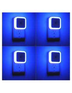 Luz Nocturna Enchufable Sujeet Azul Paquete de 4 LED