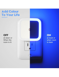 Luz Nocturna Enchufable Sujeet Azul Paquete de 4 LED 2