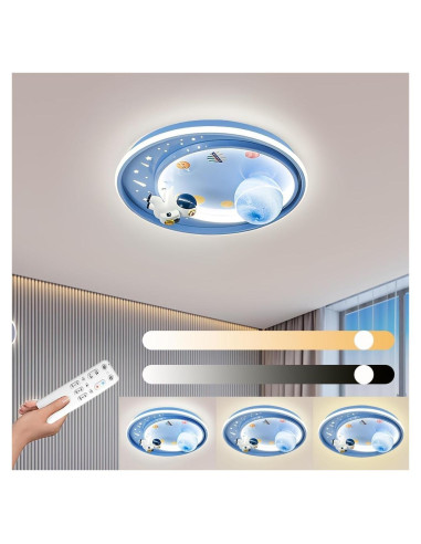 Luz de Techo LED Regulable Dayaerya Astronauta 62W Azul