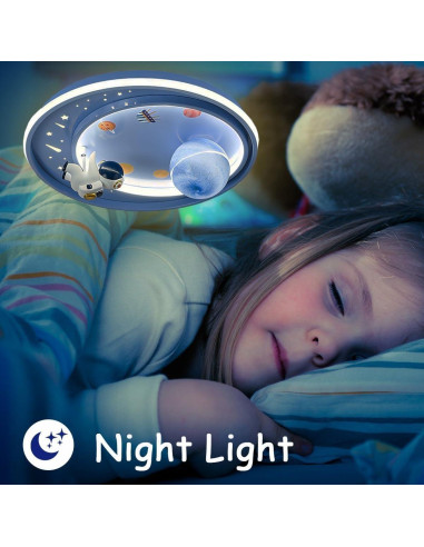 Luz de Techo LED Regulable Dayaerya Astronauta 62W Azul