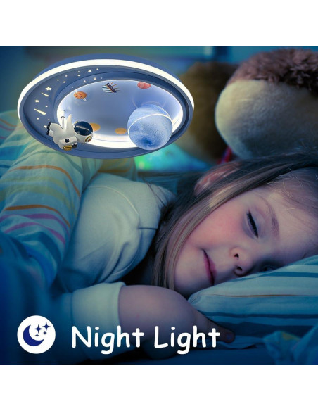 Luz de Techo LED Regulable Dayaerya Astronauta 62W Azul