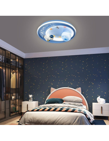 Luz de Techo LED Regulable Dayaerya Astronauta 62W Azul