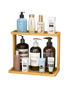 Organizador de Baño PEKER de Bambú Natural 26x21.5x13 cm