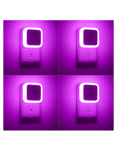 Luz Nocturna Enchufable Sujeet Rosa 4 Piezas LED 50 Lúmenes