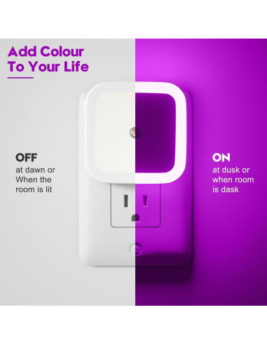 Luz Nocturna Enchufable Sujeet Rosa 4 Piezas LED 50 Lúmenes