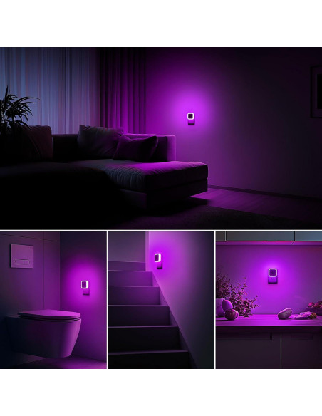 Luz Nocturna Enchufable Sujeet Rosa 4 Piezas LED 50 Lúmenes