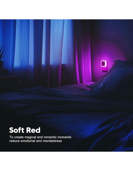 Luz Nocturna Enchufable Sujeet Rosa 4 Piezas LED 50 Lúmenes