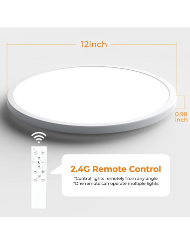 Luz de Techo LED RGB Annaror 30,48 cm Regulable 24W