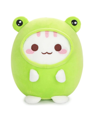 Almohada de Rana de Peluche Alayger 20 cm para Gato Kawaii