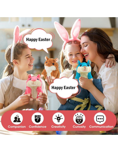 Hámster Hablante Qrooper Rosa 16.5 cm Juguete Interactivo