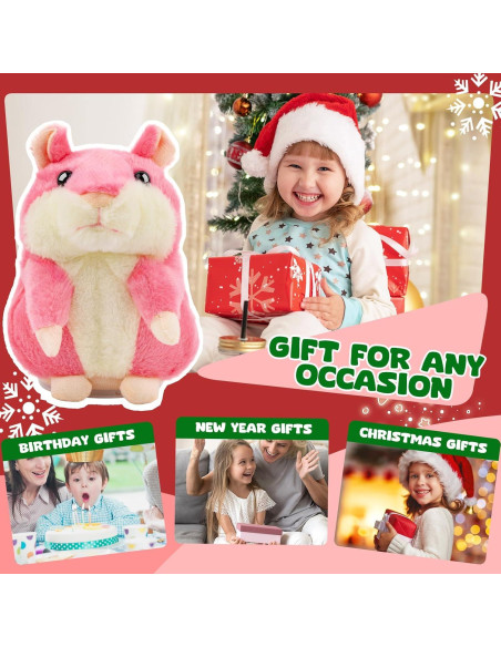 Hámster Hablante Qrooper Rosa 16.5 cm Juguete Interactivo