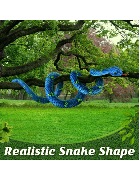 Peluche de Serpiente Azul MGZTTHW 180 cm Realista Peluche de Serpiente Azul MGZTTHW 180 cm Realista