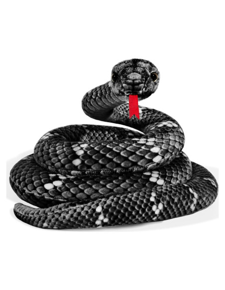 Peluche de Serpiente Grande MGZTTHW 280 cm Realista Negro Peluche de Serpiente Grande MGZTTHW 280 cm Realista Negro