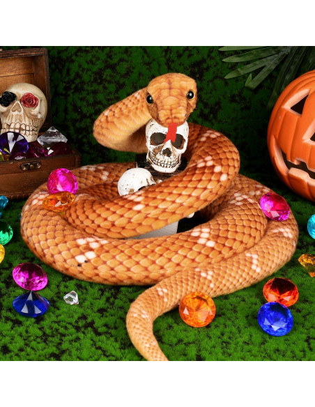 Serpiente de Peluche MGZTTHW 70 cm Marrón Realista