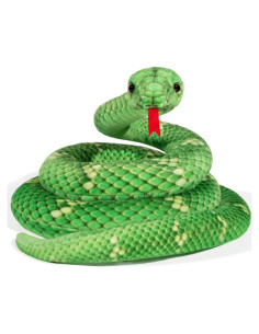 Serpiente de Peluche Gigante MGZTTHW 280 cm Verde Realista