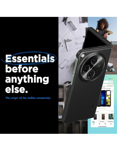Funda delgada Spigen para OnePlus Open 2023 - Negro