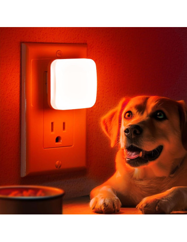 Luz Nocturna LED Briignite Roja con Sensor - Paquete de 2