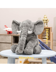 Elefante de Peluche Grande Homily 60 cm Juguete Esponjoso 2