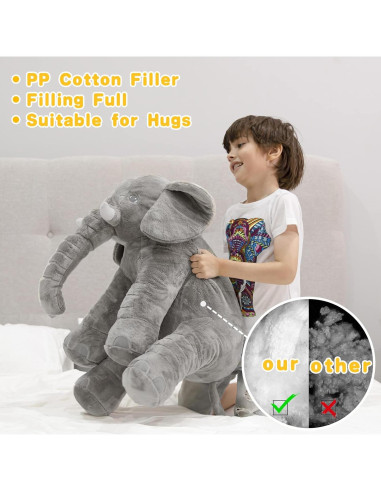 Elefante de Peluche Grande Homily 60 cm Juguete Esponjoso