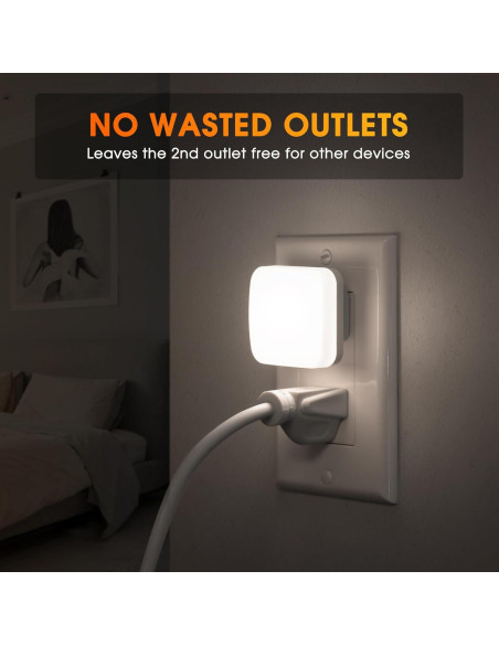 Luz Nocturna LED Briignite Cuadrada 0.3W Paquete de 2